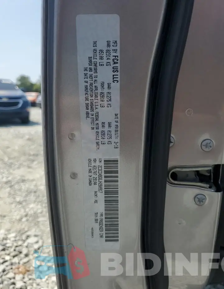 2C3CDXBG6JH280917 Photo# 12