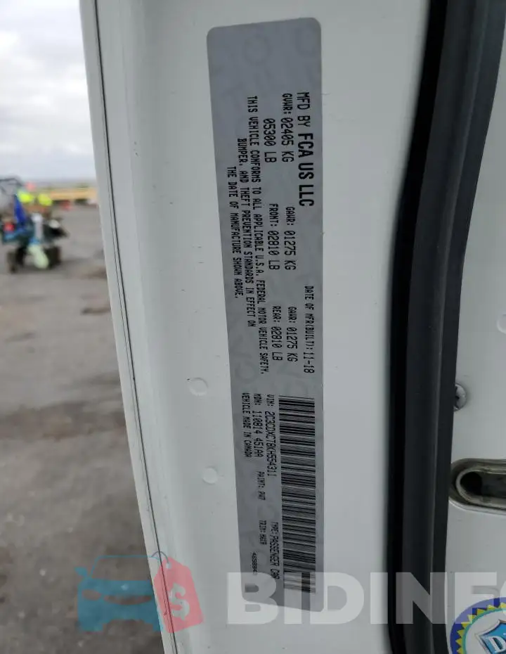 2C3CDXCT8KH554311 Photo# 12