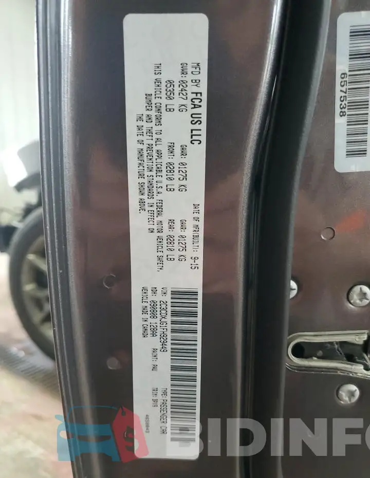 2C3CDXJG1FH929449 Photo# 13