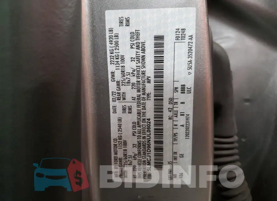 5LMCJ1D96NUL06024 Photo# 13