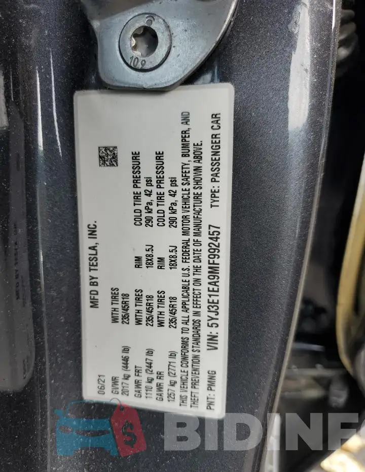 5YJ3E1EA9MF992457 Photo# 12