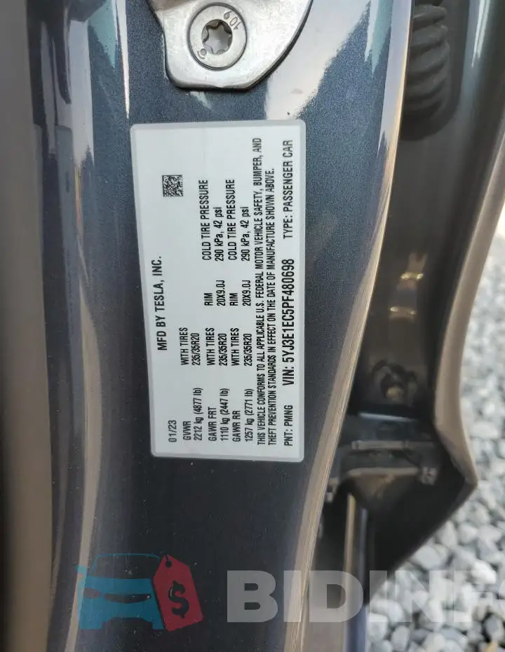 5YJ3E1EC5PF480698 Photo# 12