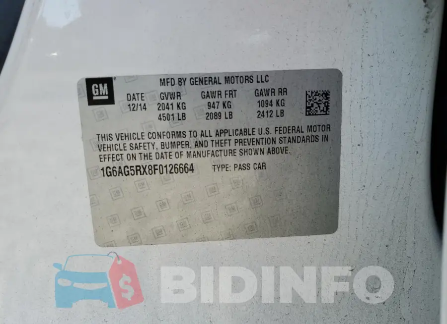 1G6AG5RX8F0126664 Photo# 12