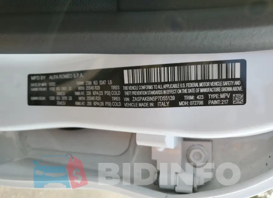 ZASPAKBN5P7D55139 Photo# 12