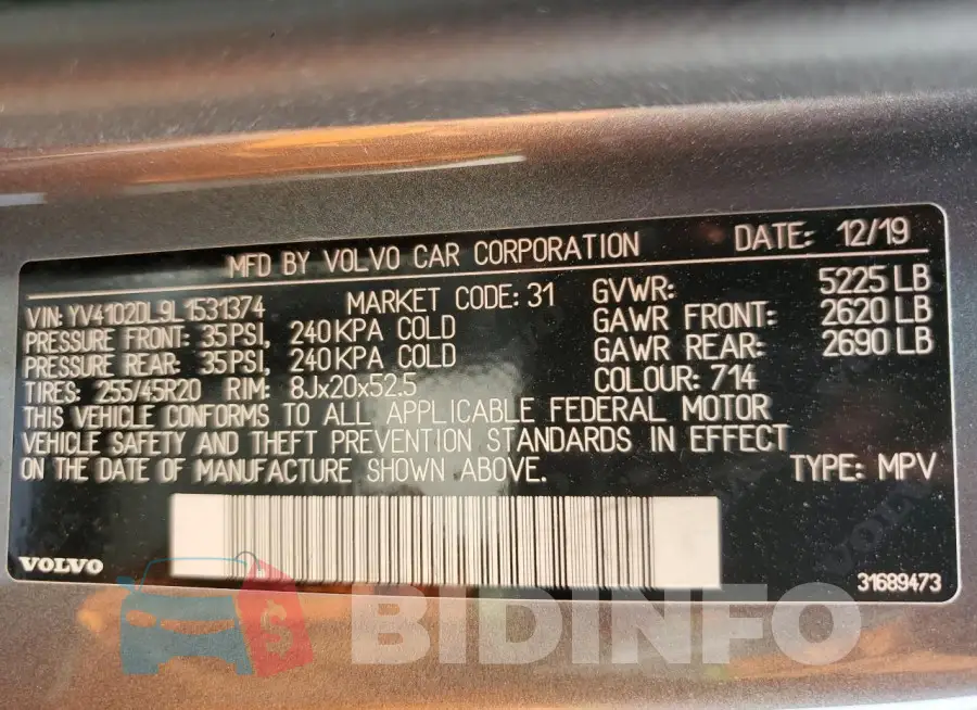 YV4102DL9L1531374 Photo# 13