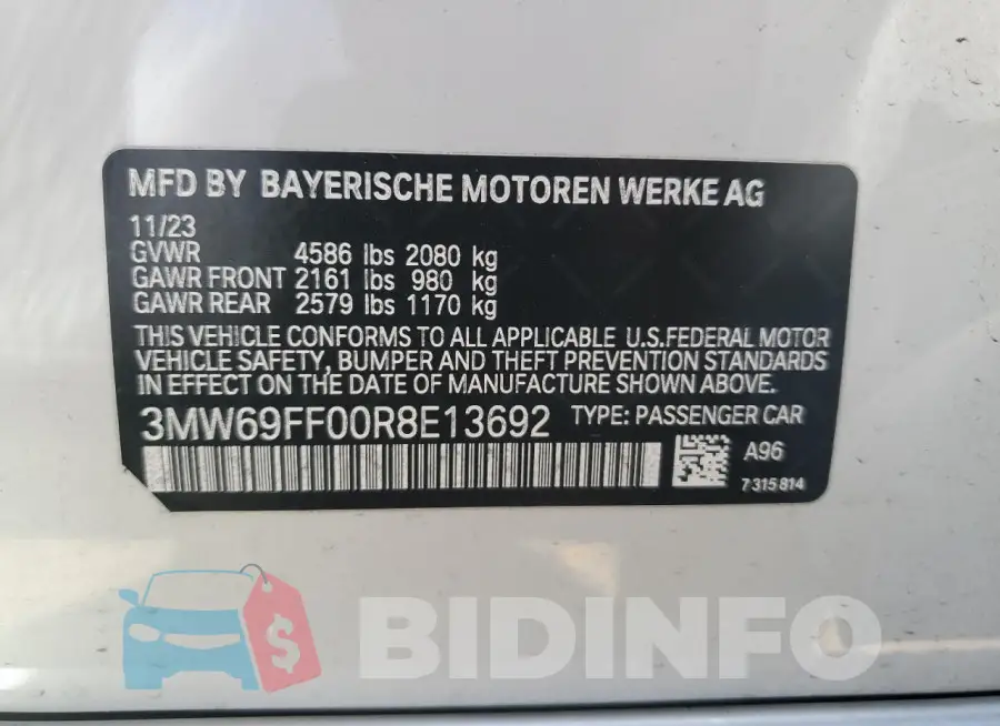3MW69FF00R8E13692 Photo# 12