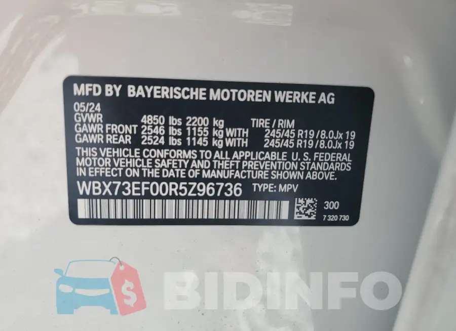WBX73EF00R5Z96736 Photo# 13