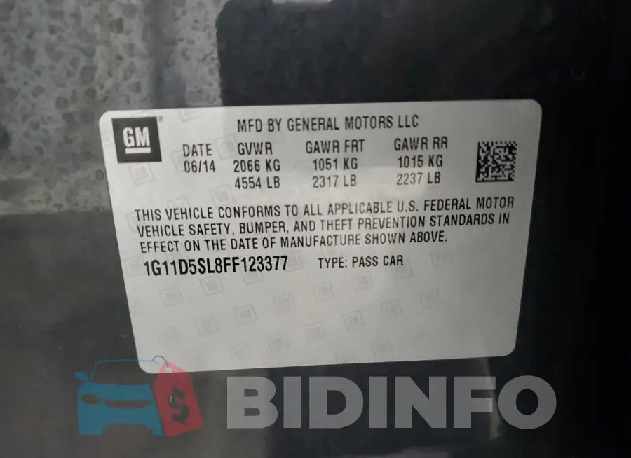 1G11D5SL8FF123377 Photo# 13