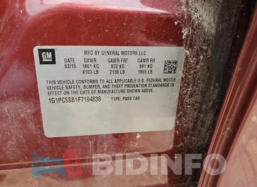 1G1PC5SB1F7194838 Photo# 12