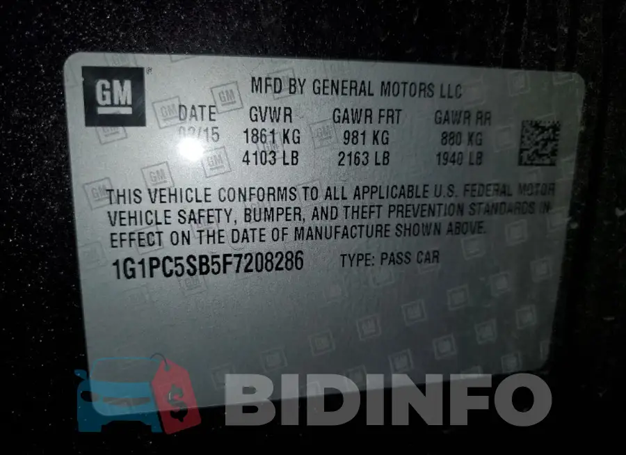 1G1PC5SB5F7208286 Photo# 12