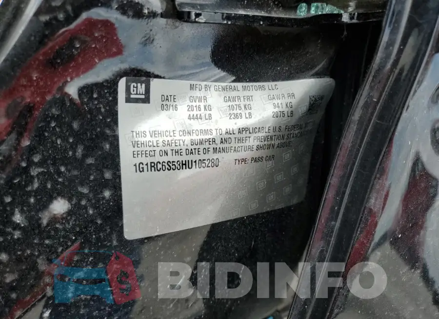 1G1RC6S58HU105280 Photo# 12