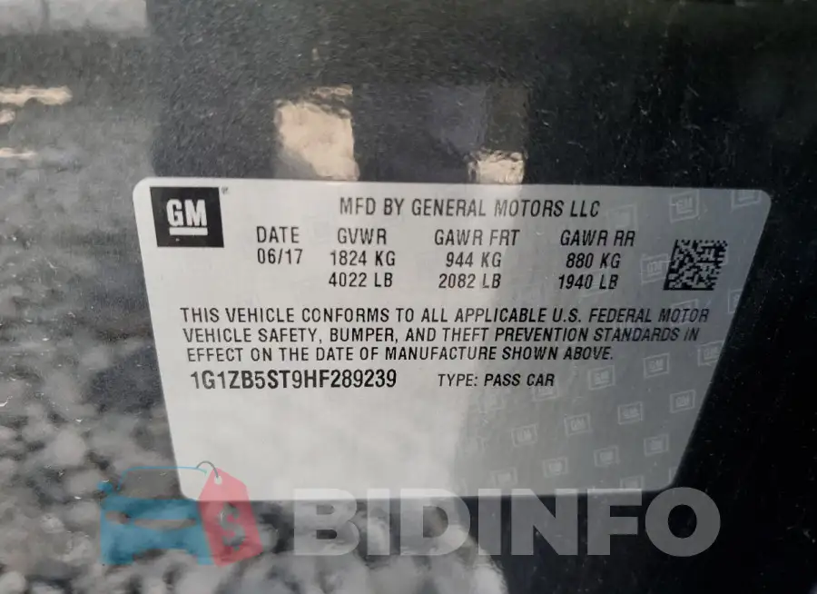 1G1ZB5ST9HF289239 Photo# 12