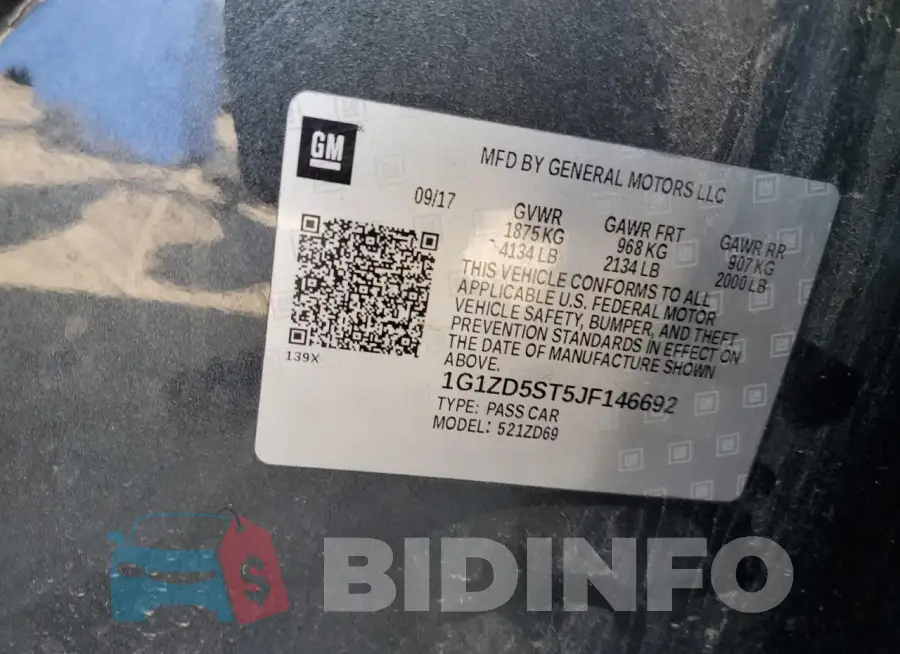1G1ZD5ST5JF146692 Photo# 13