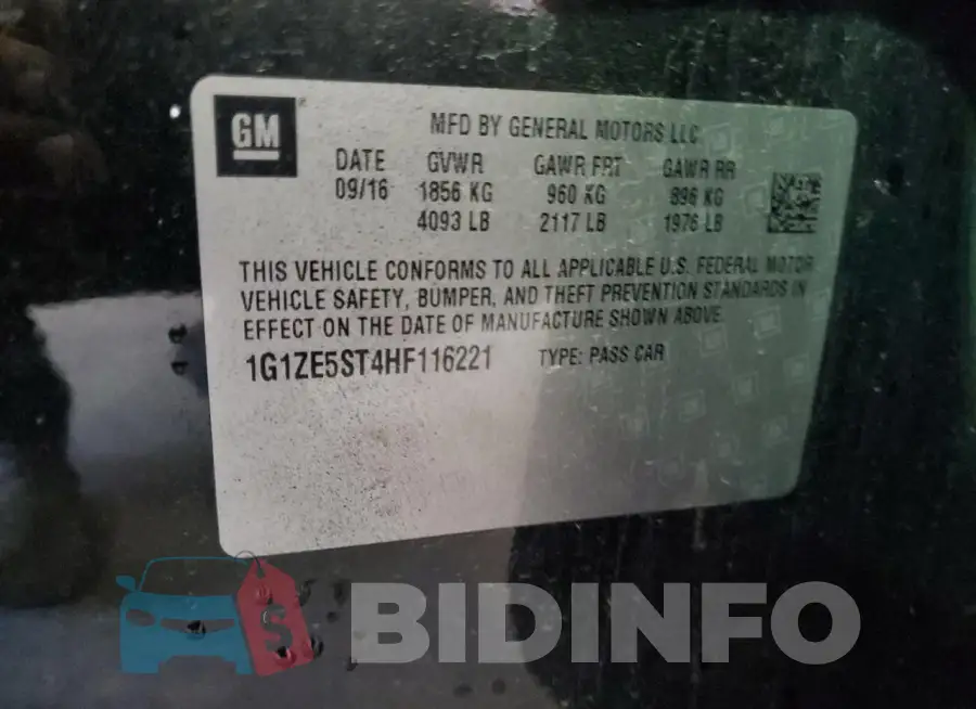 1G1ZE5ST4HF116221 Photo# 12