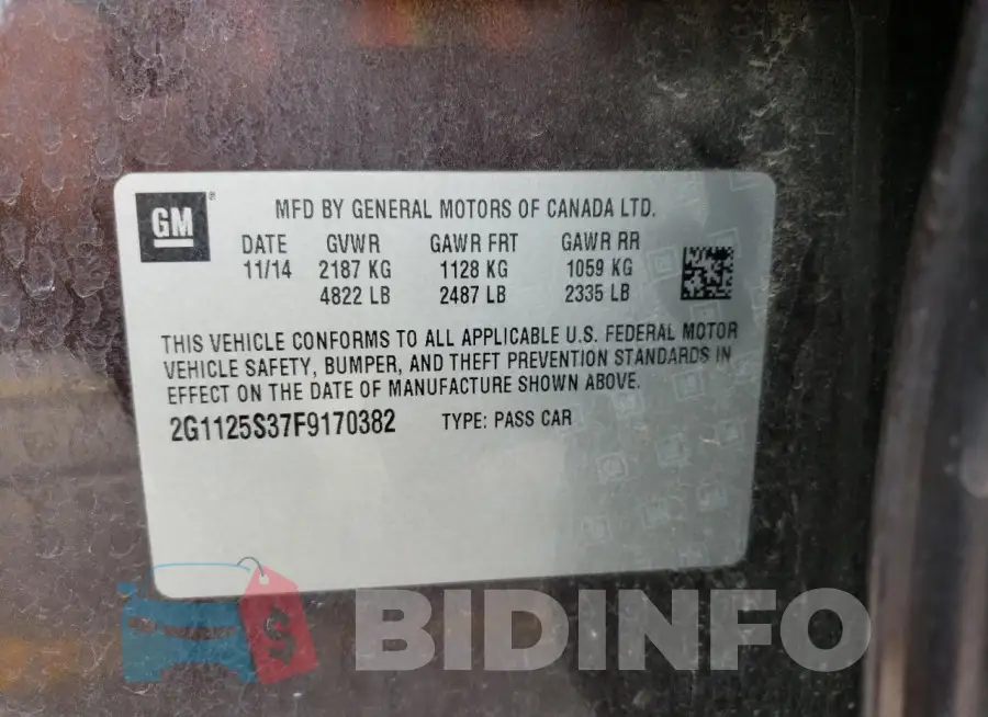 2G1125S37F9170382 Photo# 12