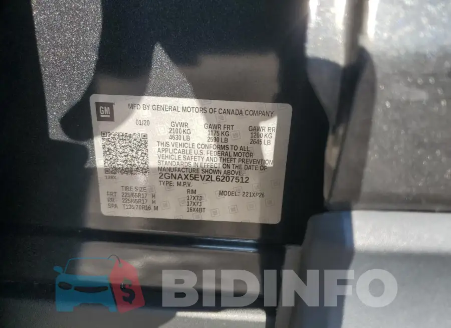 2GNAX5EV2L6207512 Photo# 14