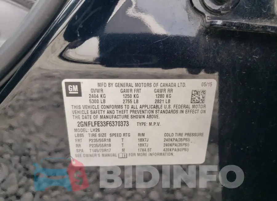 2GNFLFE33F6370373 Photo# 14