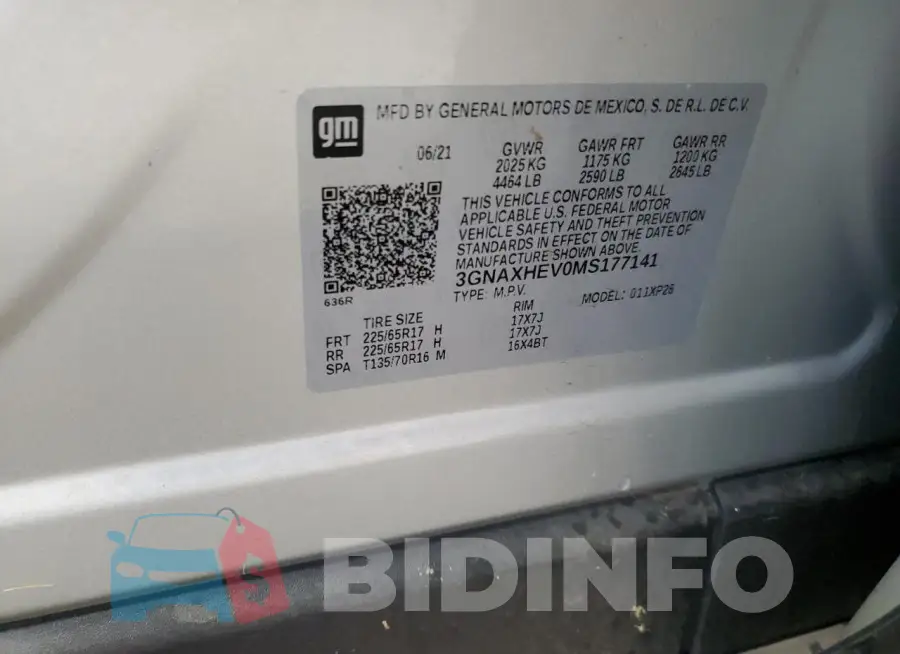 3GNAXHEV0MS177141 Photo# 13