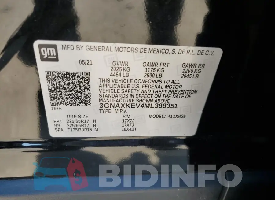 3GNAXKEV4ML388351 Photo# 12
