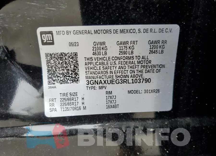 3GNAXUEG3RL103790 Photo# 13