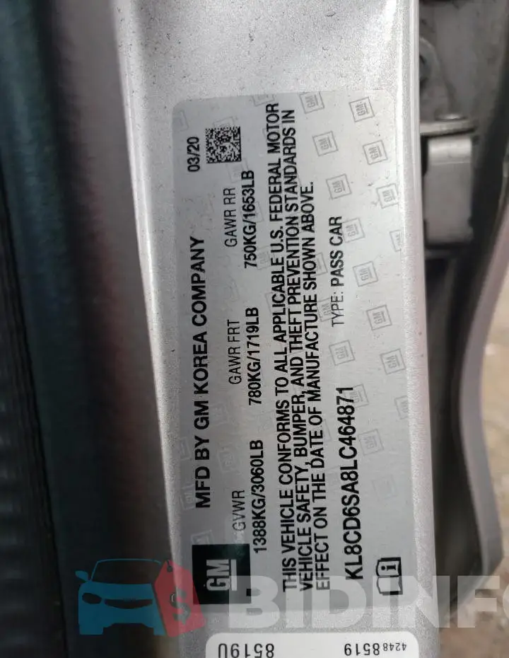 KL8CD6SA8LC464871 Photo# 12