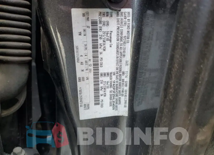1FADP3F25HL204509 Photo# 12