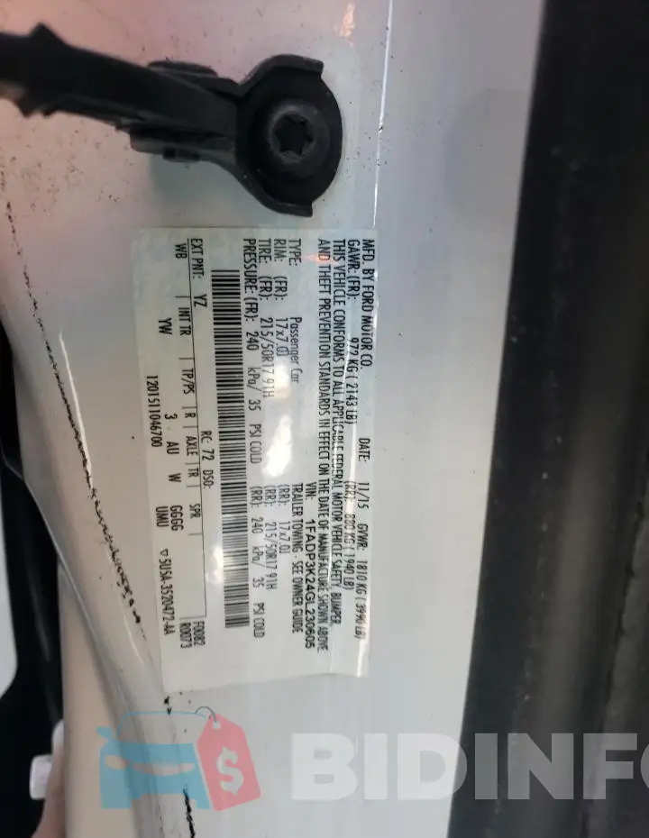 1FADP3K24GL230605 Photo# 12
