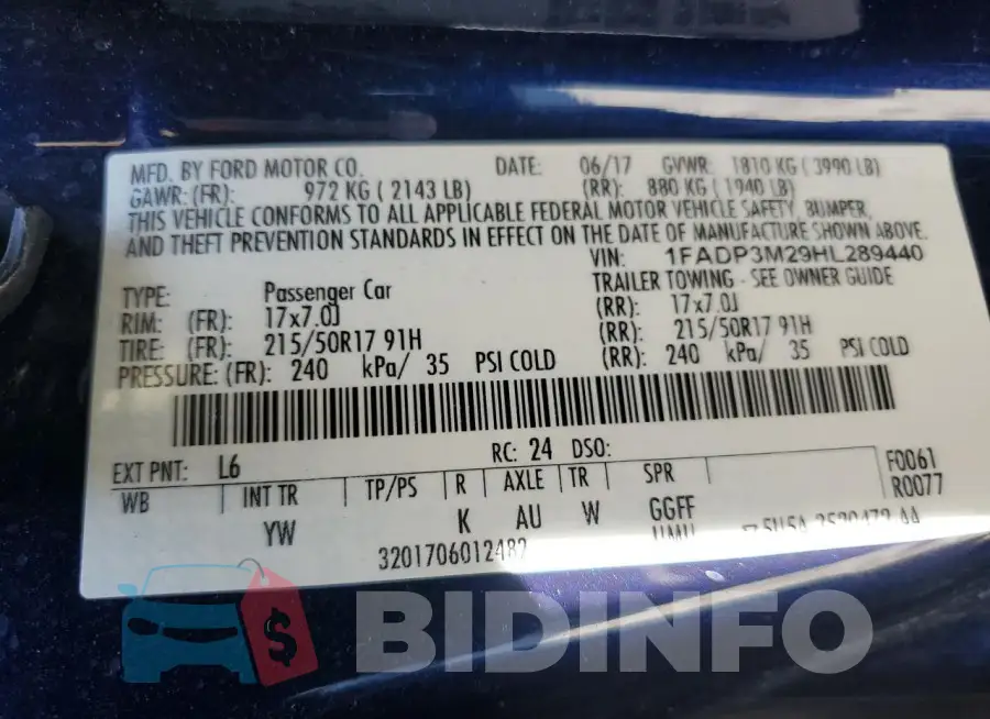 1FADP3M29HL289440 Photo# 13
