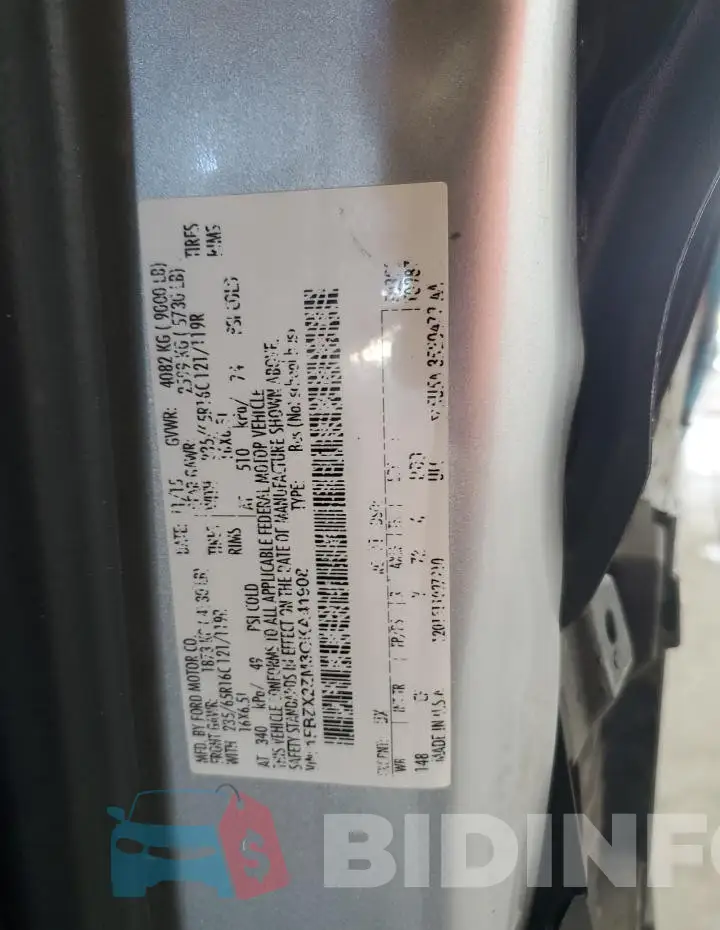 1FBZX2ZM3GKA41908 Photo# 13