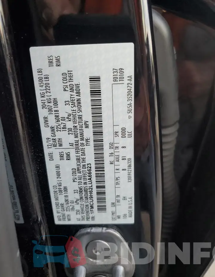 1FMCU9H62LUA66623 Photo# 13