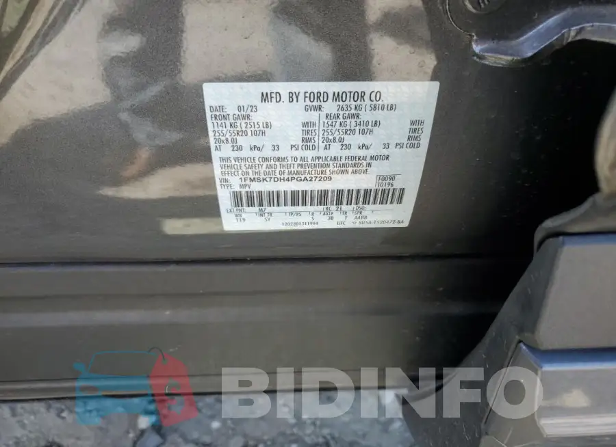1FMSK7DH4PGA27209 Photo# 12