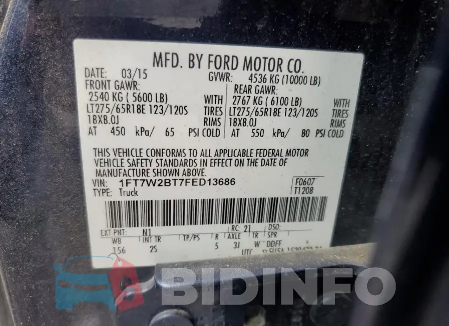 1FT7W2BT7FED13686 Photo# 12