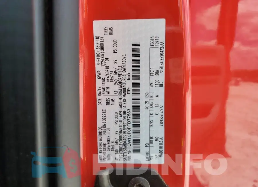 1FTEW1CF0FFB77583 Photo# 12