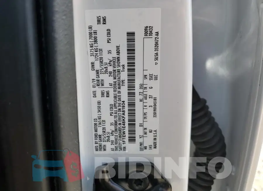 1FTEW1E48KFA81934 Photo# 13