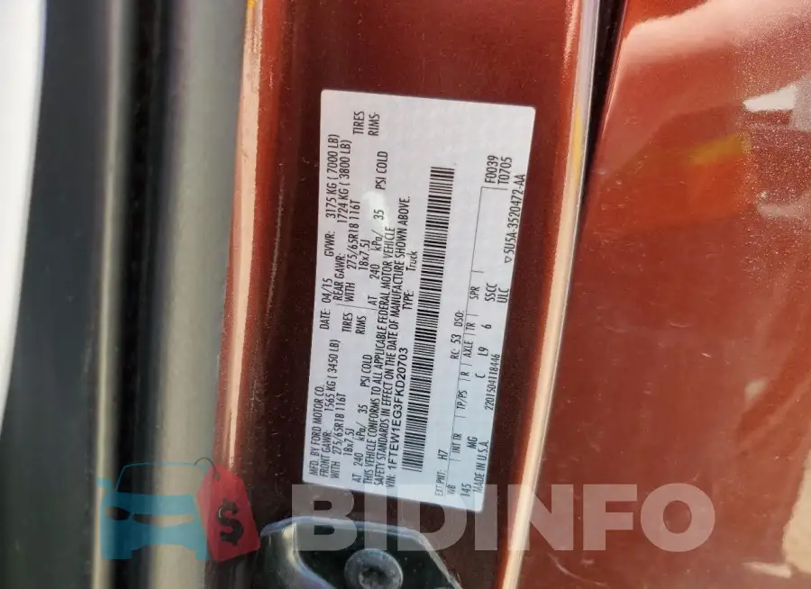 1FTEW1EG3FKD20703 Photo# 12