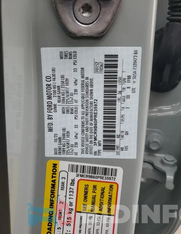 3FMCR9B60PRE35972 Photo# 13