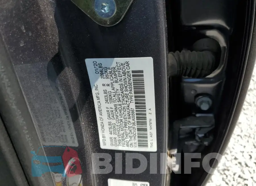 1HGCV2F38LA005667 Photo# 12