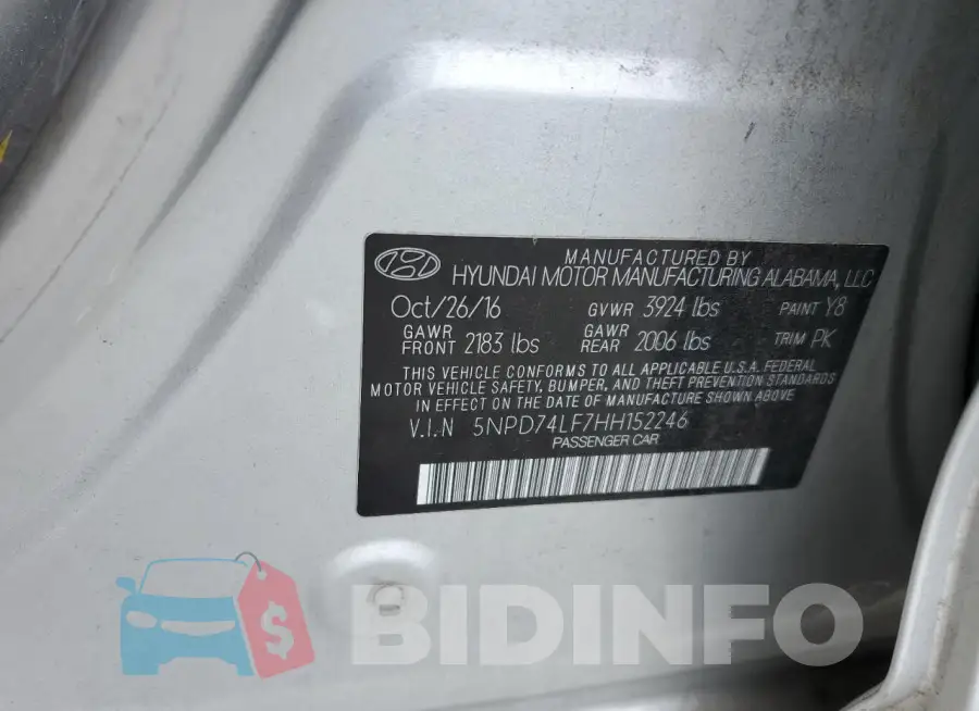 5NPD74LF7HH152246 Photo# 12