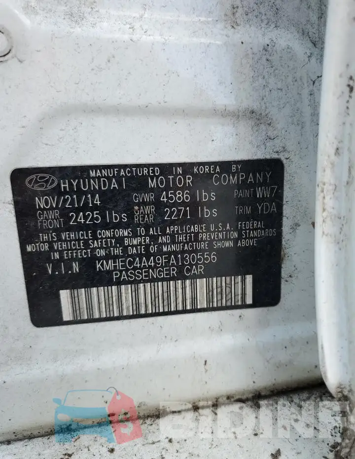 KMHEC4A49FA130556 Photo# 12