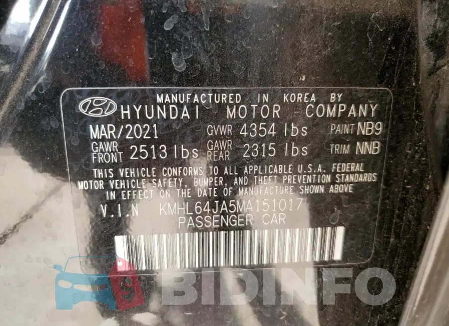KMHL64JA5MA151017 Photo# 13