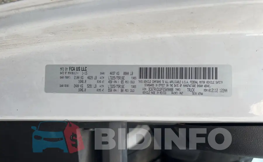 3C6TRVDD2FE509088 Photo# 10