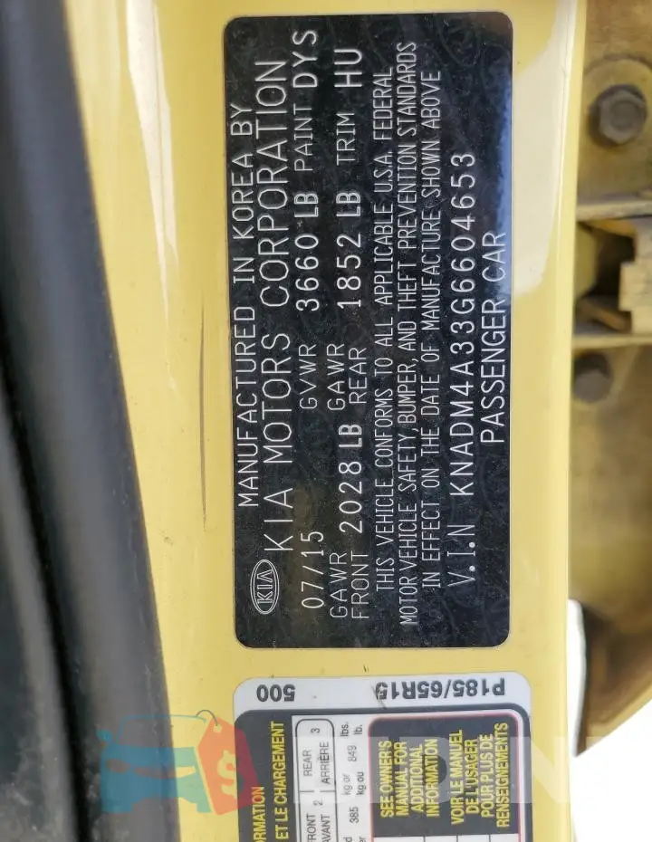 KNADM4A33G6604653 Photo# 13