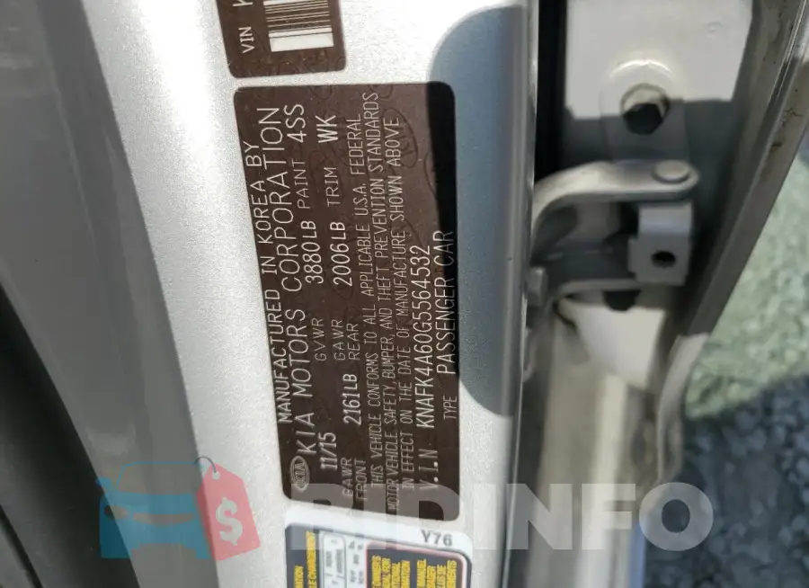 KNAFK4A60G5564532 Photo# 12