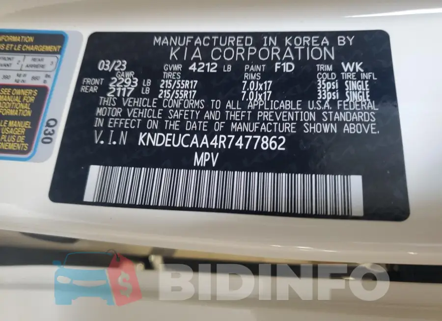KNDEUCAA4R7477862 Photo# 13