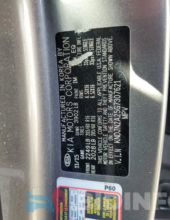 KNDJN2A25G7307621 Photo# 13
