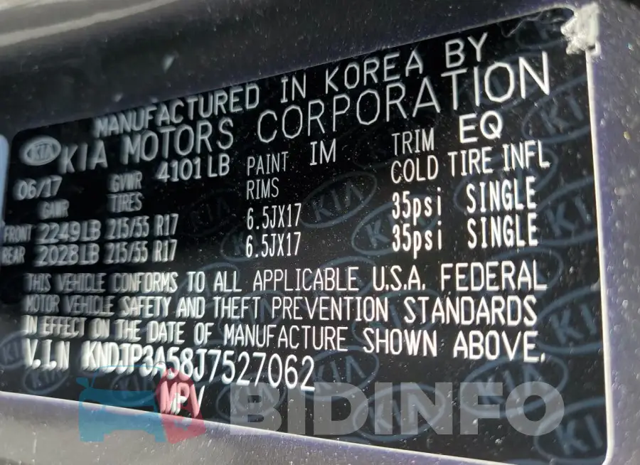 KNDJP3A58J7527062 Photo# 12