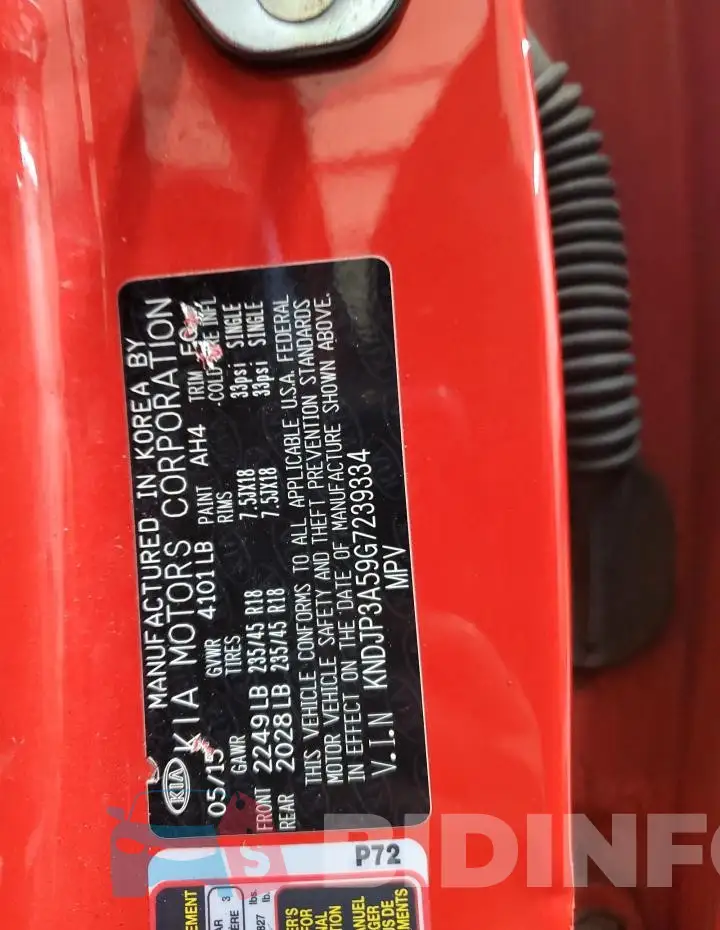 KNDJP3A59G7239334 Photo# 13