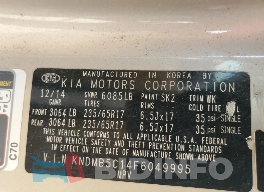 KNDMB5C14F6049995 Photo# 13