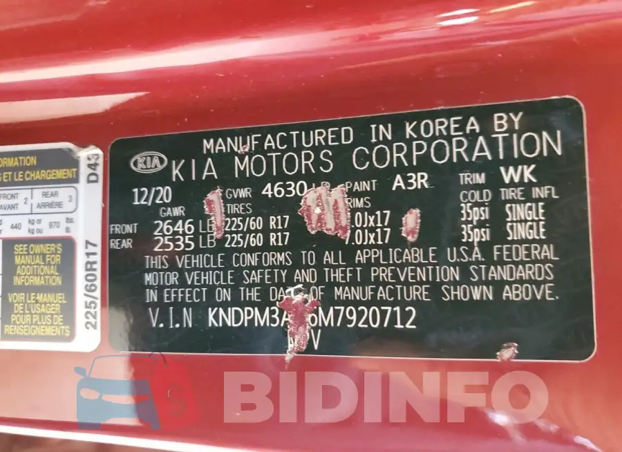 KNDPM3AC6M7920712 Photo# 13