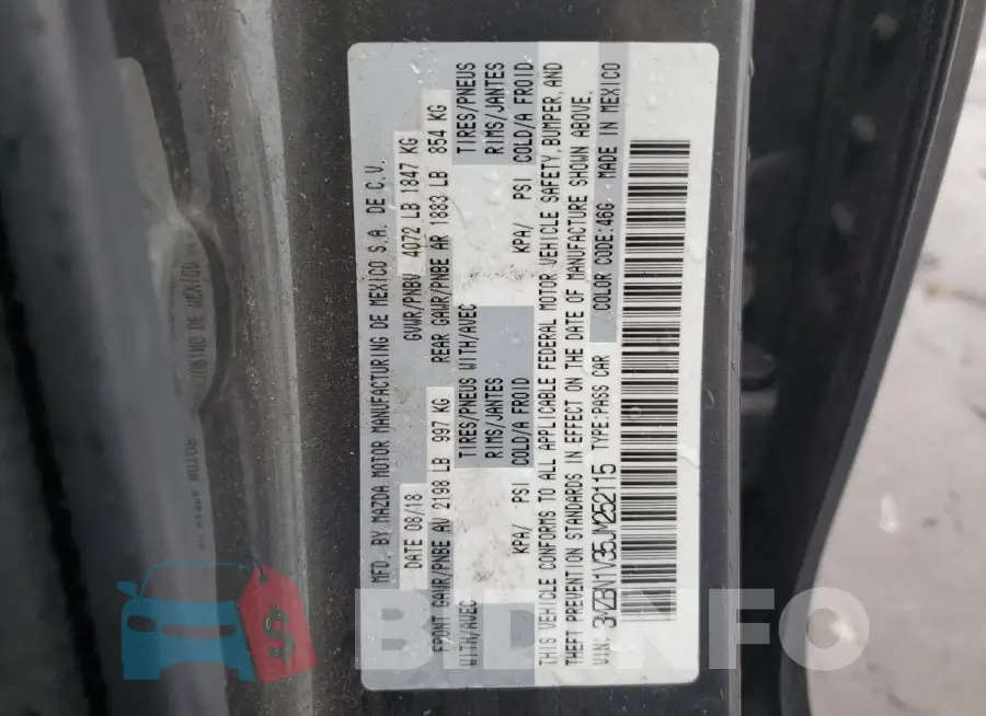 3MZBN1V35JM252115 Photo# 12